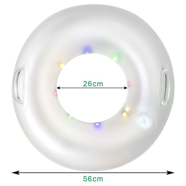 Flotador LED Multicolor Anillo con Asas De Natación 26*56-1