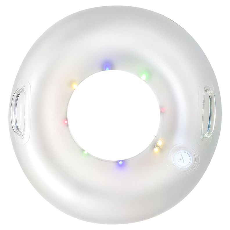 Flotador LED Multicolor Anillo con Asas De Natación 26*56-4
