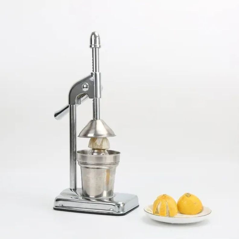 Máquina Exprimidor Extractor Cítrico Manual Acero Inoxidable-2