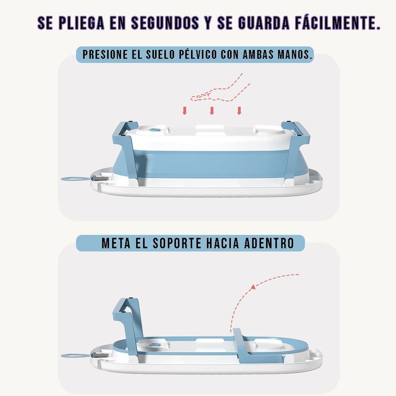 Bañera Plegable Temperatura Tina De Baño Portatil para Bebes-1