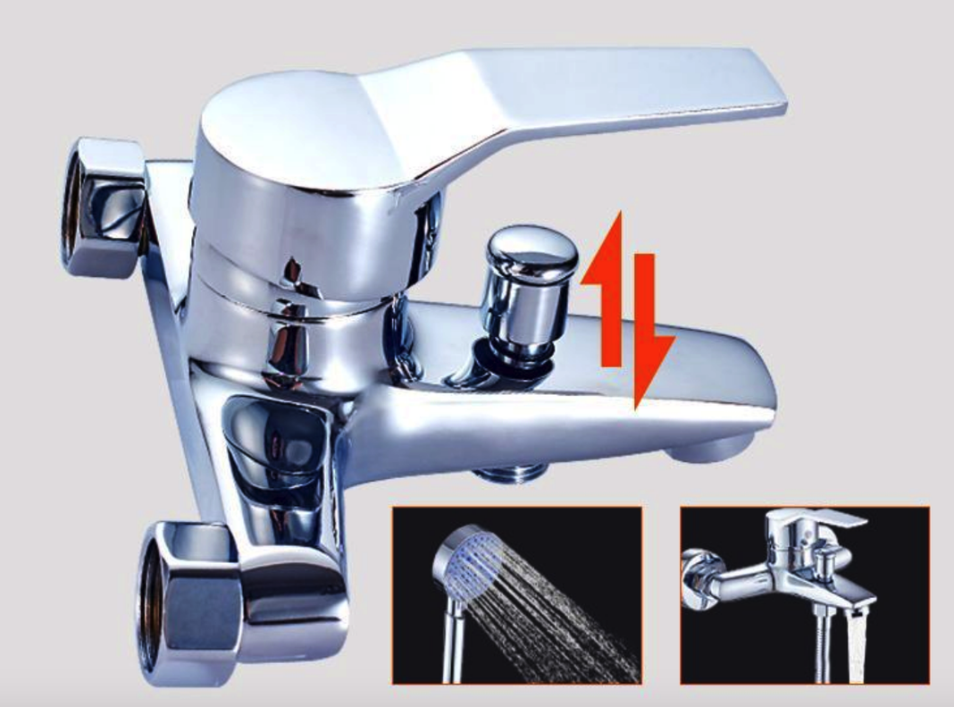 Kit Mezclador Monomando Grifo y Ducha para Baño-2