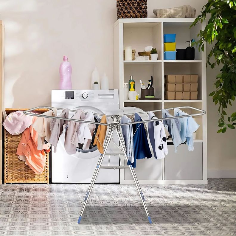 Tendedero Plegable Para Ropa Metálico Colgadero 150 CM-4
