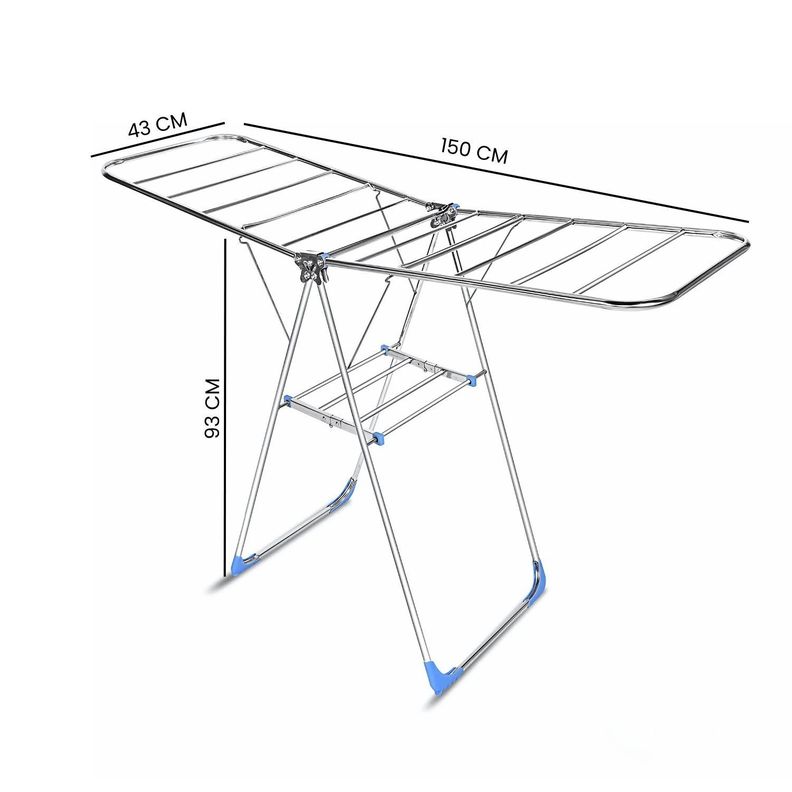 Tendedero Plegable Para Ropa Metálico Colgadero 150 CM-6
