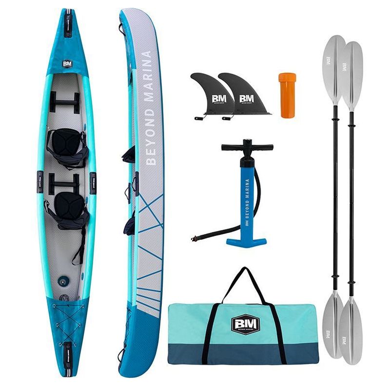 Kayak Doble Inflable Canoa + Kit Multiuso-1