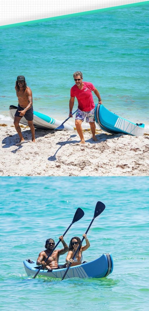 Kayak Doble Inflable Canoa + Kit Multiuso-3