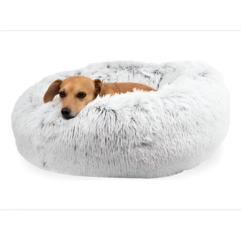 Cama De Felpa Para Perros De Raza Grande 100cm De Diámetro-0