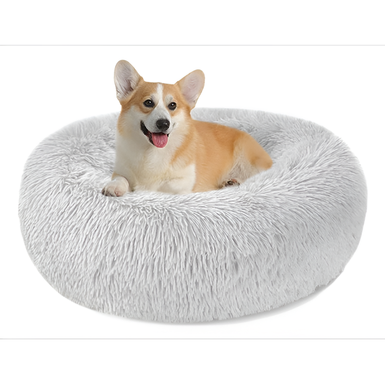 Cama De Felpa Para Perros De Raza Grande 100cm De Diámetro-2