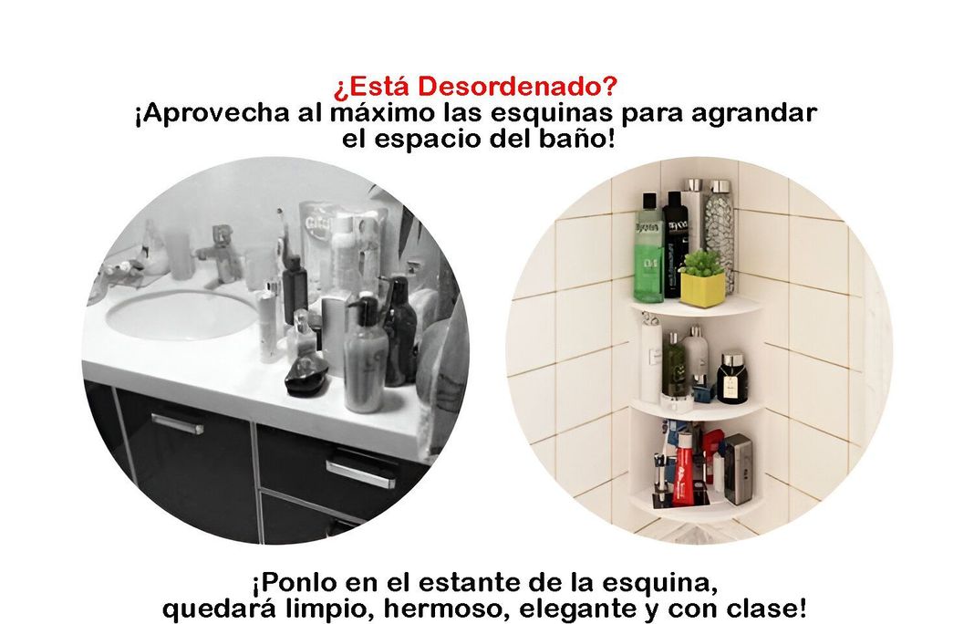 Esquinero Organizador De 2 Pisos Para Ducha Multifuncional-3