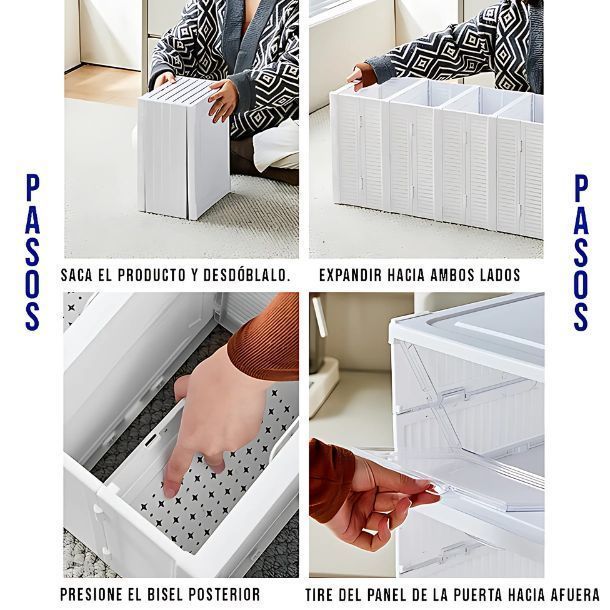 Pack 6 Mostradores Cajones Vitrina Zapatero Apilables-2