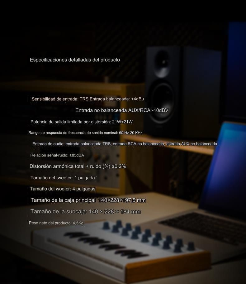 Parlante Dual Edifier Mr4 Monitor Estudio Trs Altavoz-1