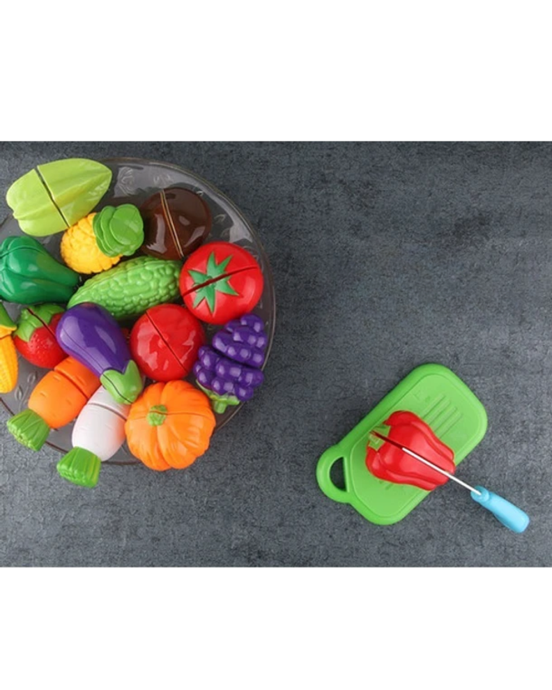 Juguete De Corte De Cocina De Frutas Y Verduras 29 Piezas-2
