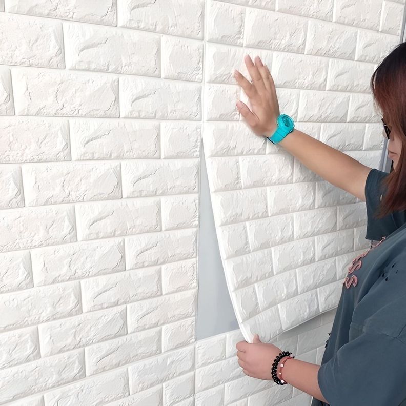  Pack 10 Lamina Papel Mural Autoadhesivo 3d Amarillo-2