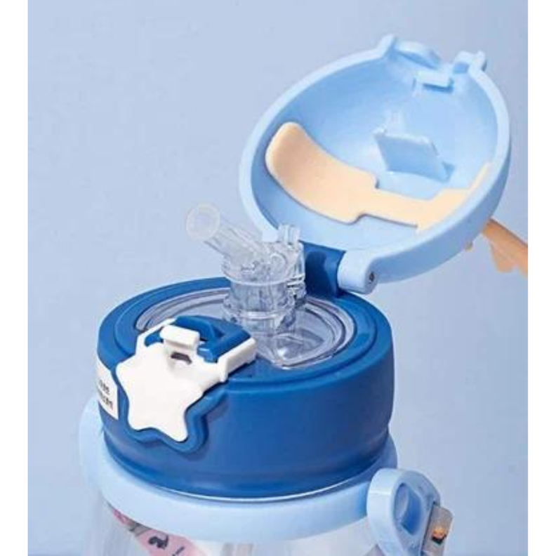 Botella De Agua Para Niños Con Bombilla Kawaii Ciervo 600ml-2