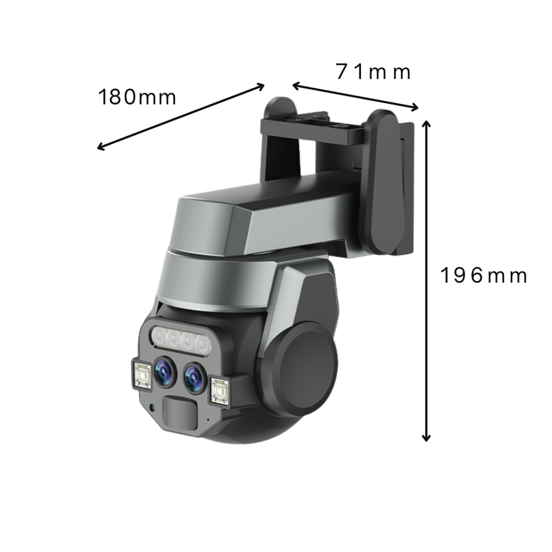 Cámara De Vigilancia Exterior Doble Lente Wifi 6MP Zoom 10x-2