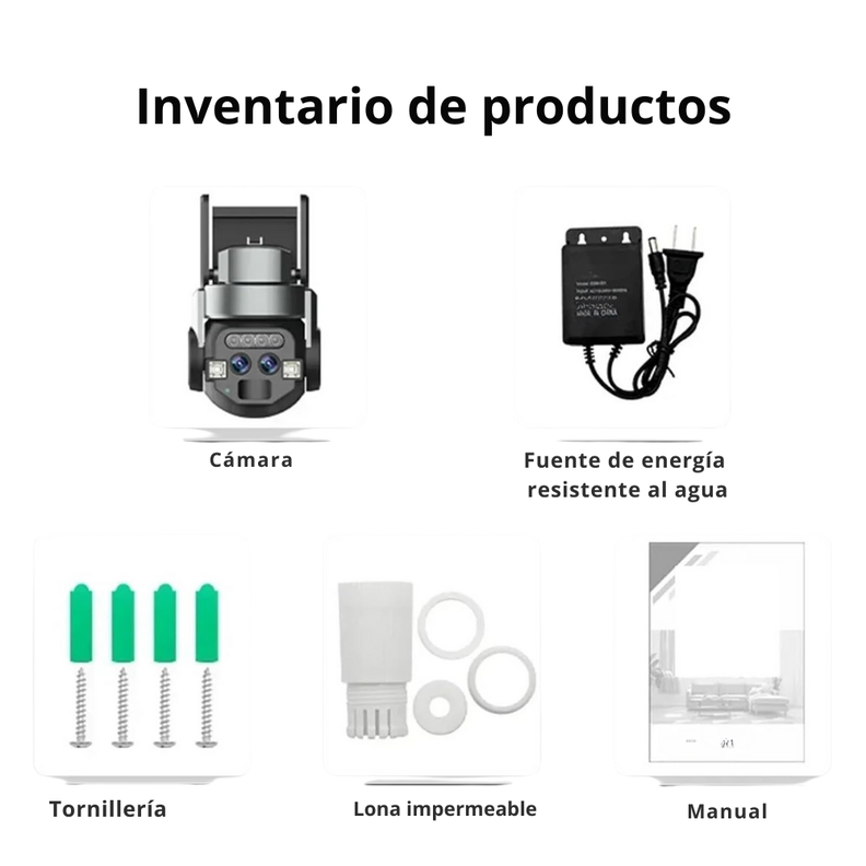 Cámara De Vigilancia Exterior Doble Lente Wifi 6MP Zoom 10x-4