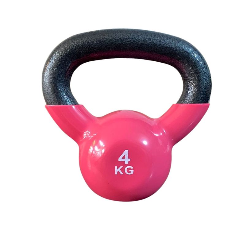 Pesa Rusa Kettlebell 4kg Acero Y Vinilo-0