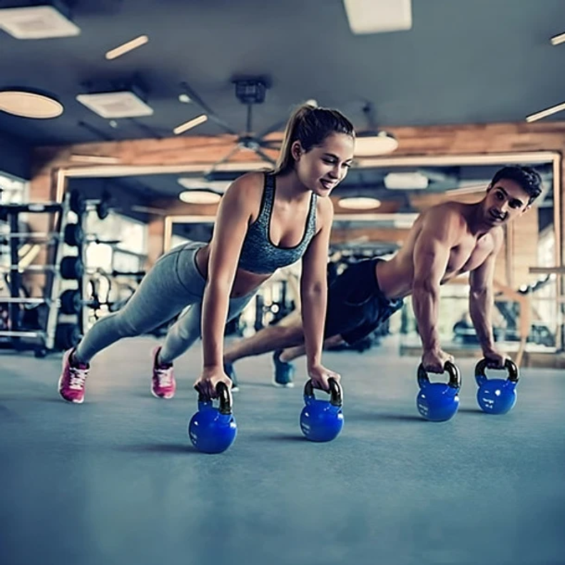 Pesa Rusa Kettlebell 4kg Acero Y Vinilo-3