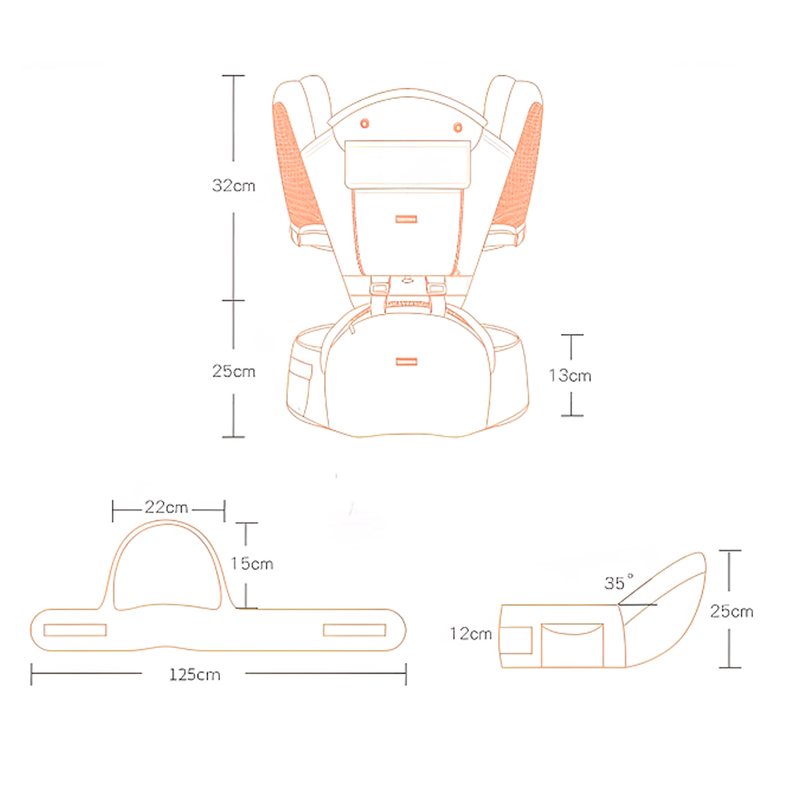 Portabebé Ergonómico 3 En 1 Multifuncional Mochila Infantil-6