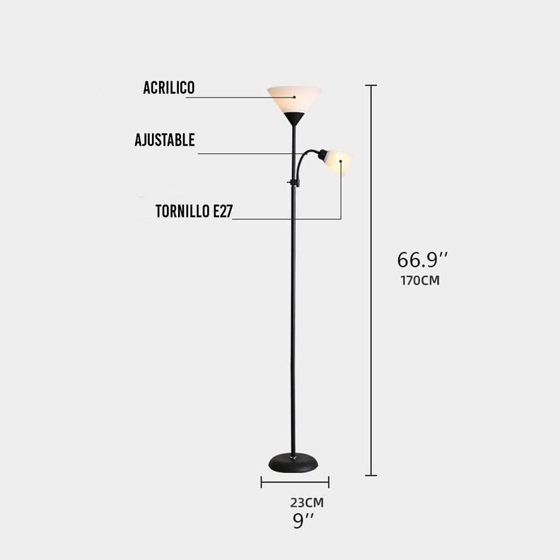 Lampara De Pie Ajustable Nordica Elegante Decorativa-3