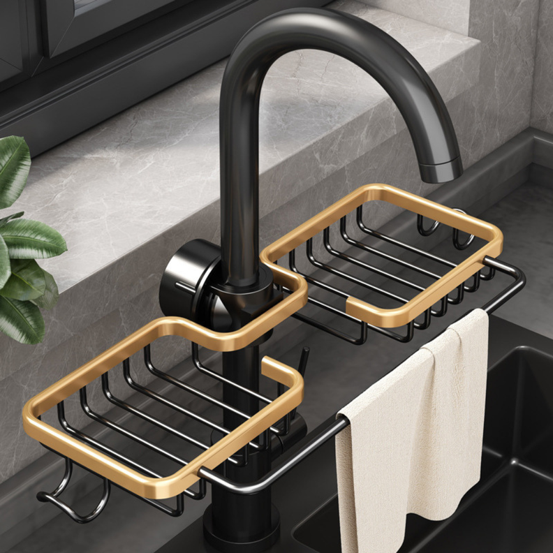 Rejilla De Aluminio Para Fregadero De Cocina Color Dorado-1