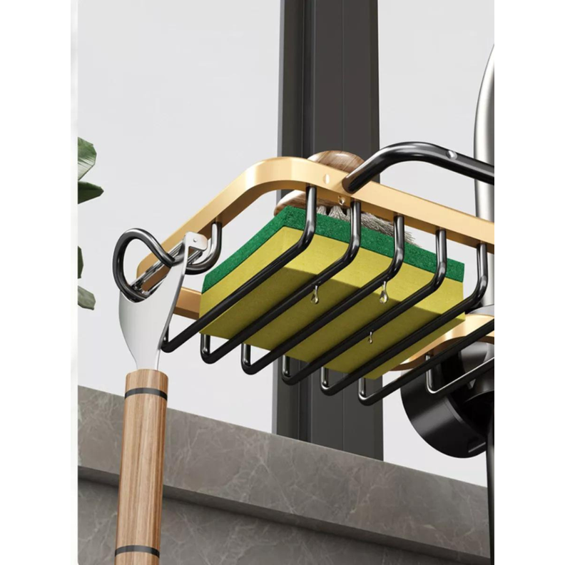 Rejilla De Aluminio Para Fregadero De Cocina Color Dorado-3
