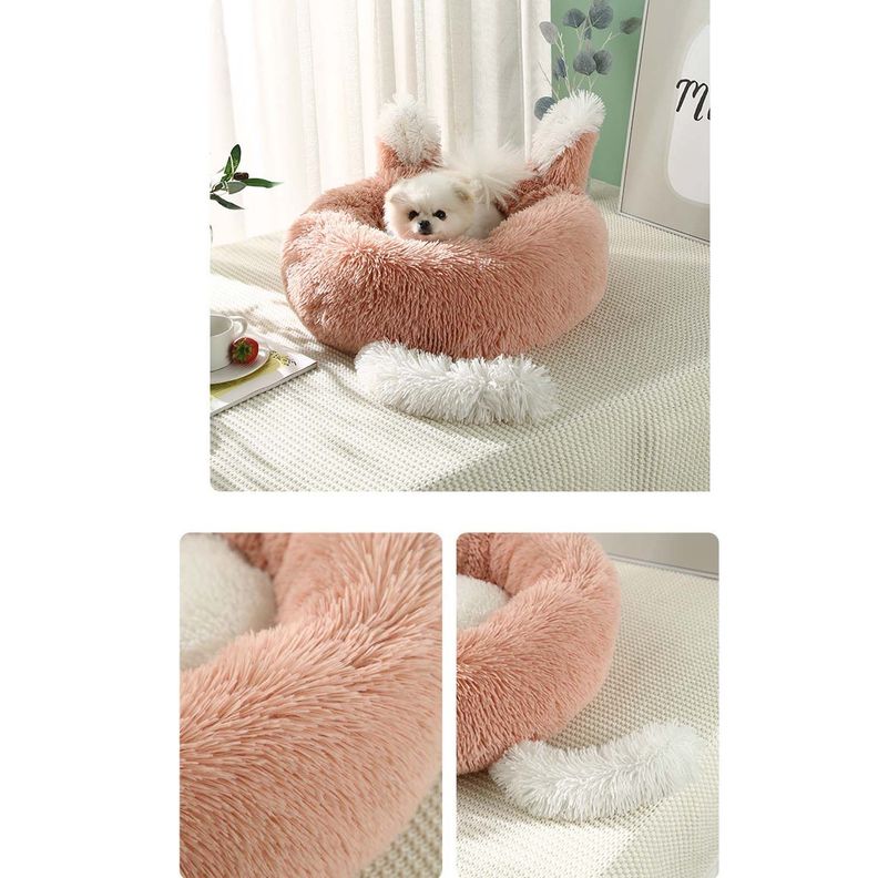 Cama Redonda Tipo Orejas Perros y Gatos 50CM Anti-1