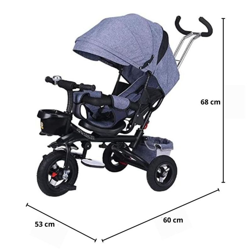Triciclo Multifuncional Plegable 360° Con Sombrilla-1