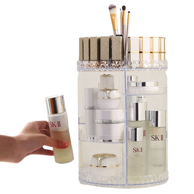 Exhibidor Giratorio Acrilico De Cosmeticos Y Perfumes