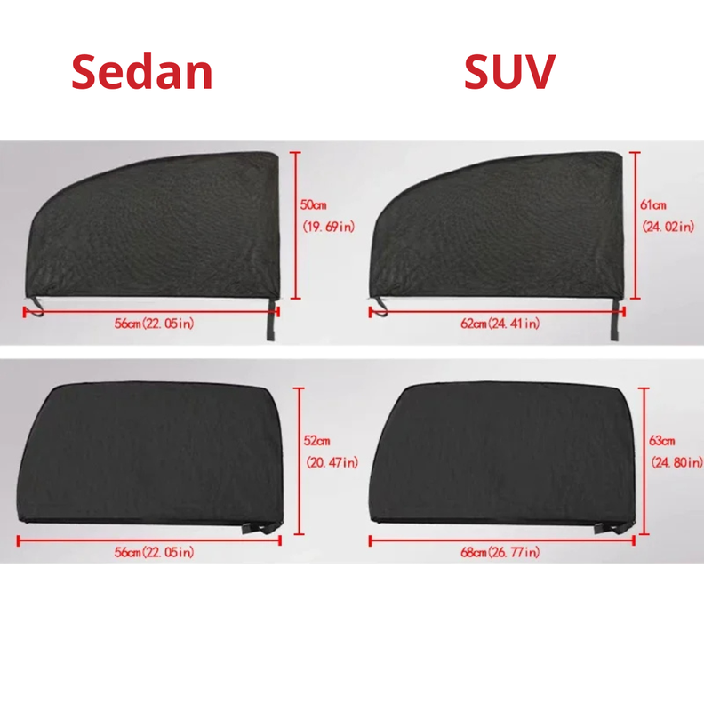 Set de 4 Mosquiteros Para Ventanas de Autos-5