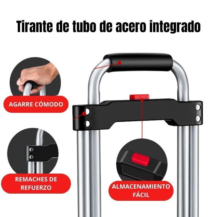 Carretilla de Carga Yegua Plegable Extensible Soporte 160 kg-3