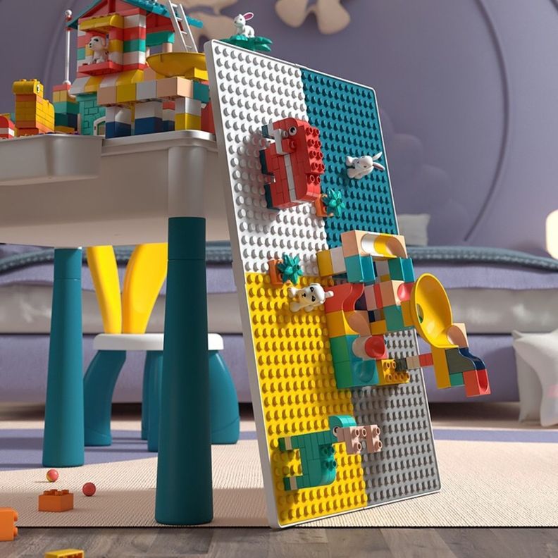 Juego De Rol Infantil Unisex Con Legos, Cajas, Mesa Y Silla-1