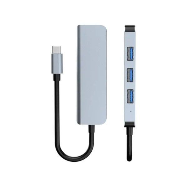 Expansión Adaptador Cable Tipo C Cargador Usb 4 Puertos-0