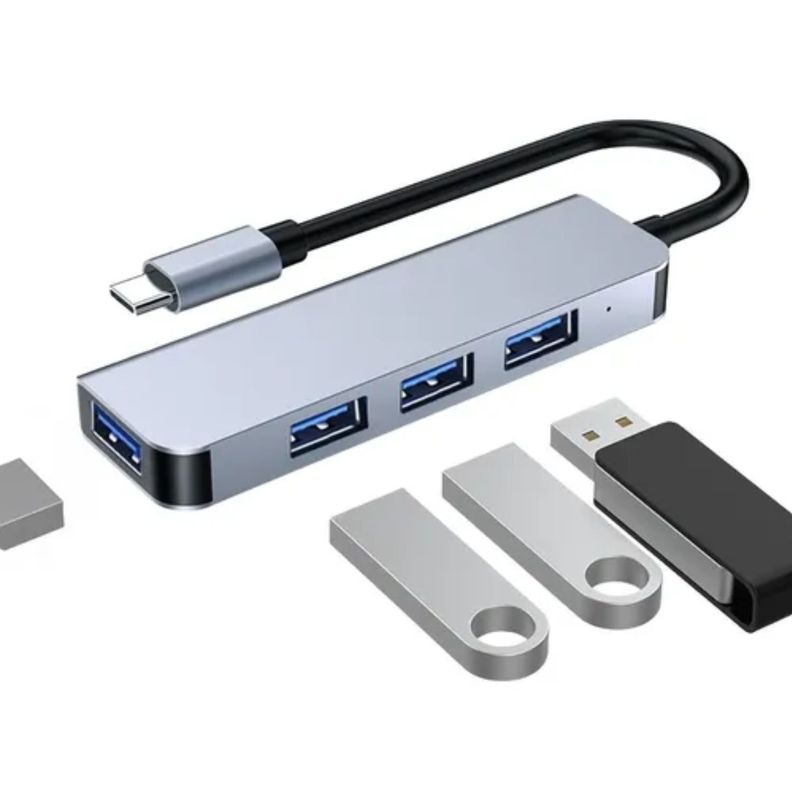 Expansión Adaptador Cable Tipo C Cargador Usb 4 Puertos-4