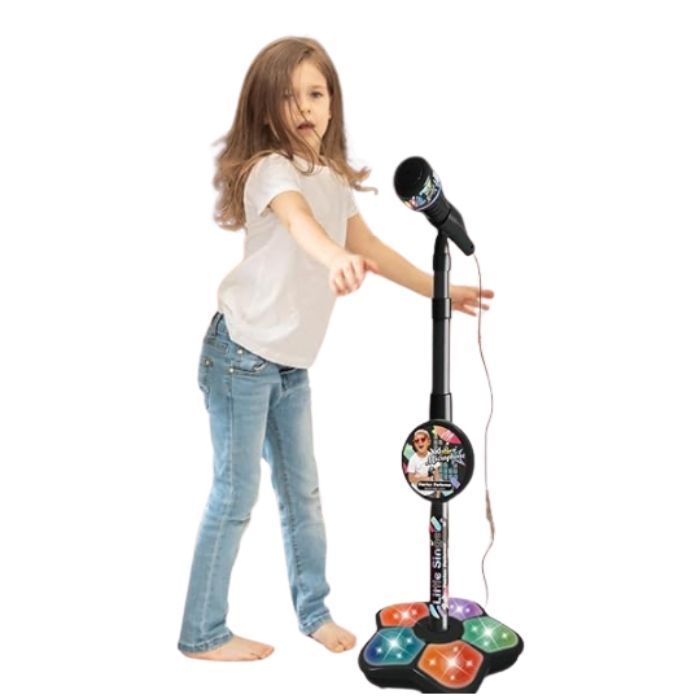 Micrófono Juguete Infantil Con Pedestal Entretención-0