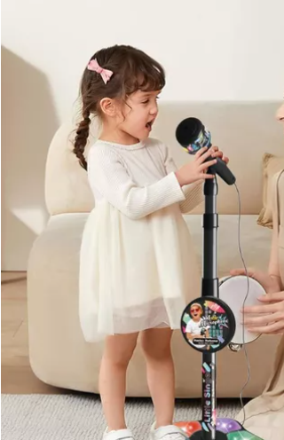 Micrófono Juguete Infantil Con Pedestal Entretención-1