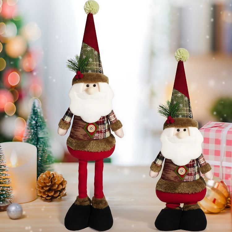 Muñecos Patas Largas Decoración Navidad Viejito Pascuero-2