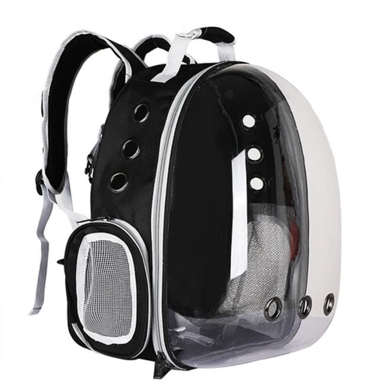 Mochila Transportadora De Gato Perro Mascotas
 Negro