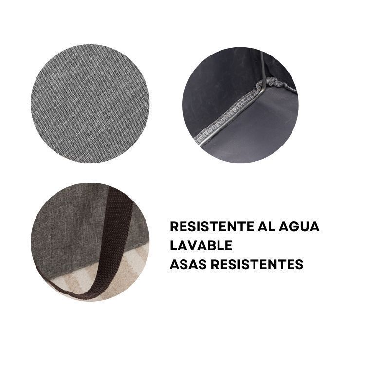 Pack 3 Cestas Organizadora Almacenamiento De Ropa Hogar-3