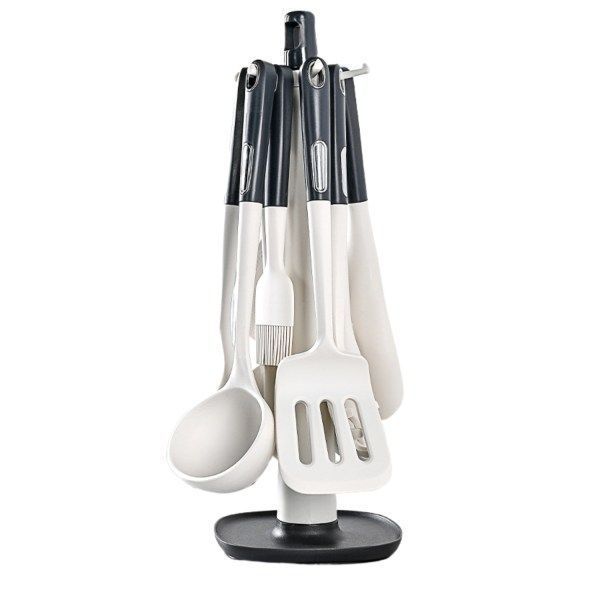 Set Utensilios 13 Piezas Silicona Antiadherente Cucharones Blanco