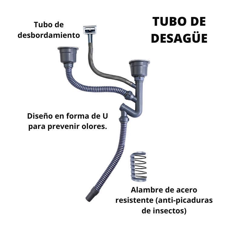 Lavaplatos Doble Moderno Funcional Acero Inoxidable-3