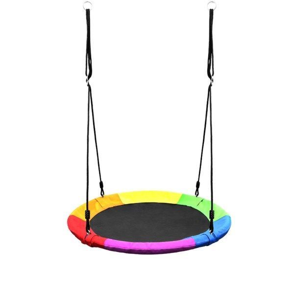 Columpio Redondo Multicolor Infantil Colgante Para Exterior-0