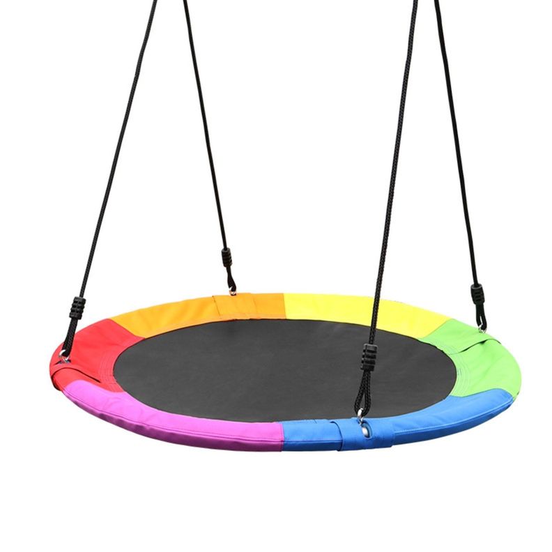 Columpio Redondo Multicolor Infantil Colgante Para Exterior-1