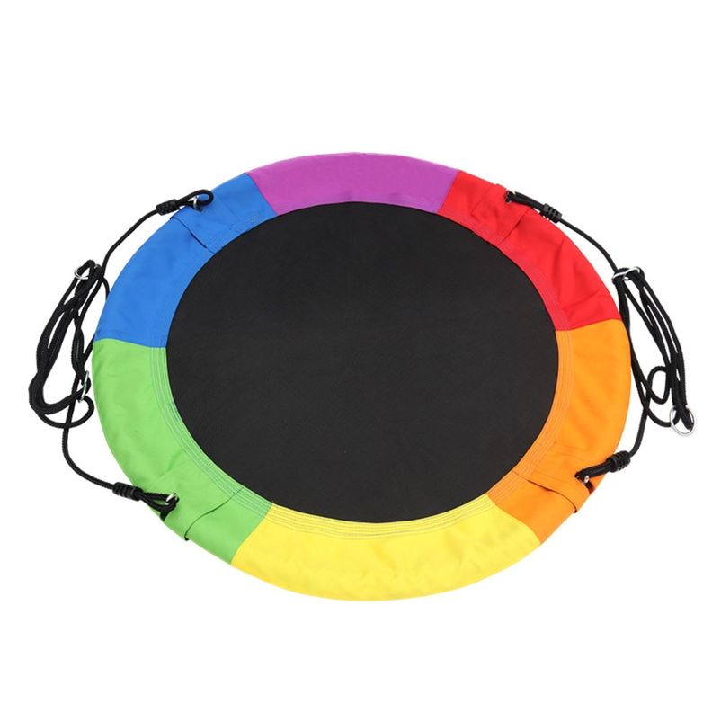 Columpio Redondo Multicolor Infantil Colgante Para Exterior-5