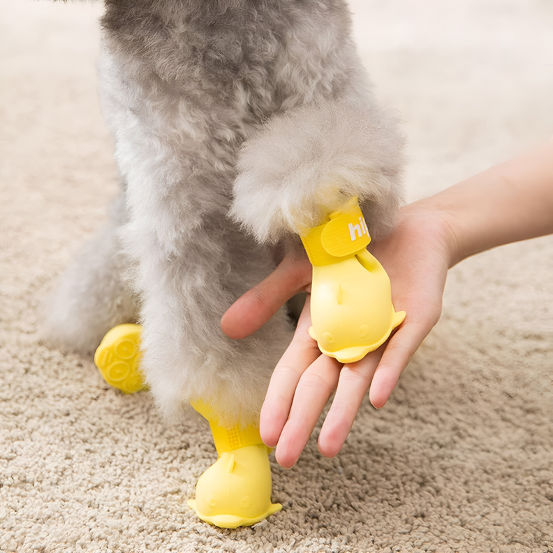 Zapatos Para Perros De Material Impermeable De Silicona-4