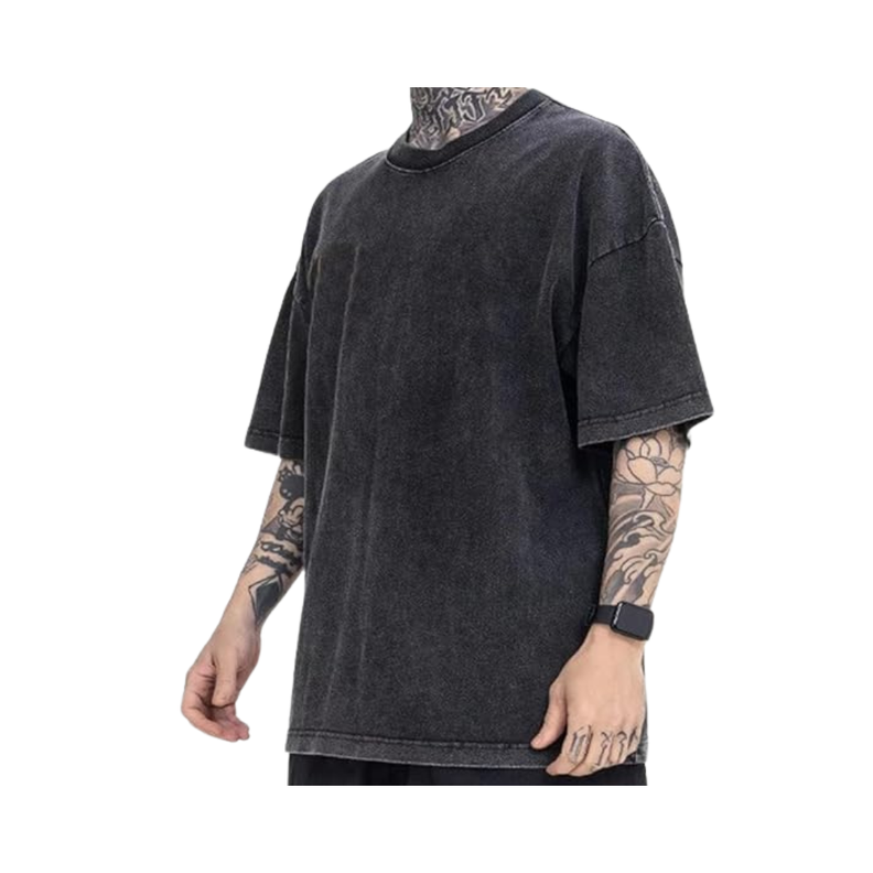 Polera De Algodón Estilo Desgastada Vintage-1