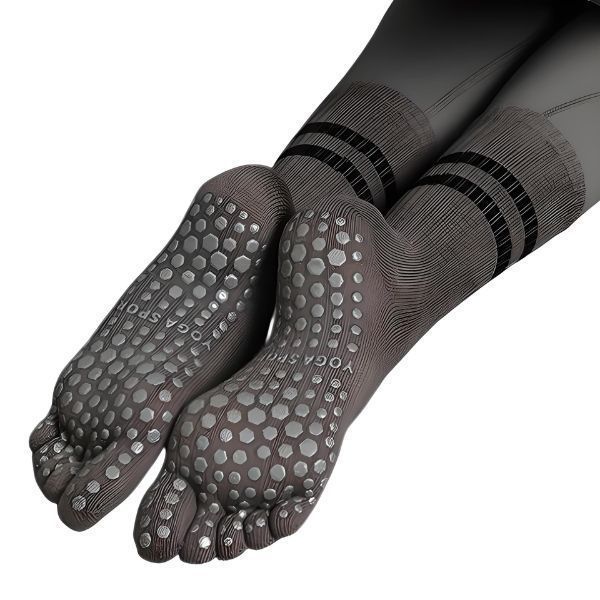 Calcetines Térmicos Con Dedos Antideslizantes Yoga Deporte-0
