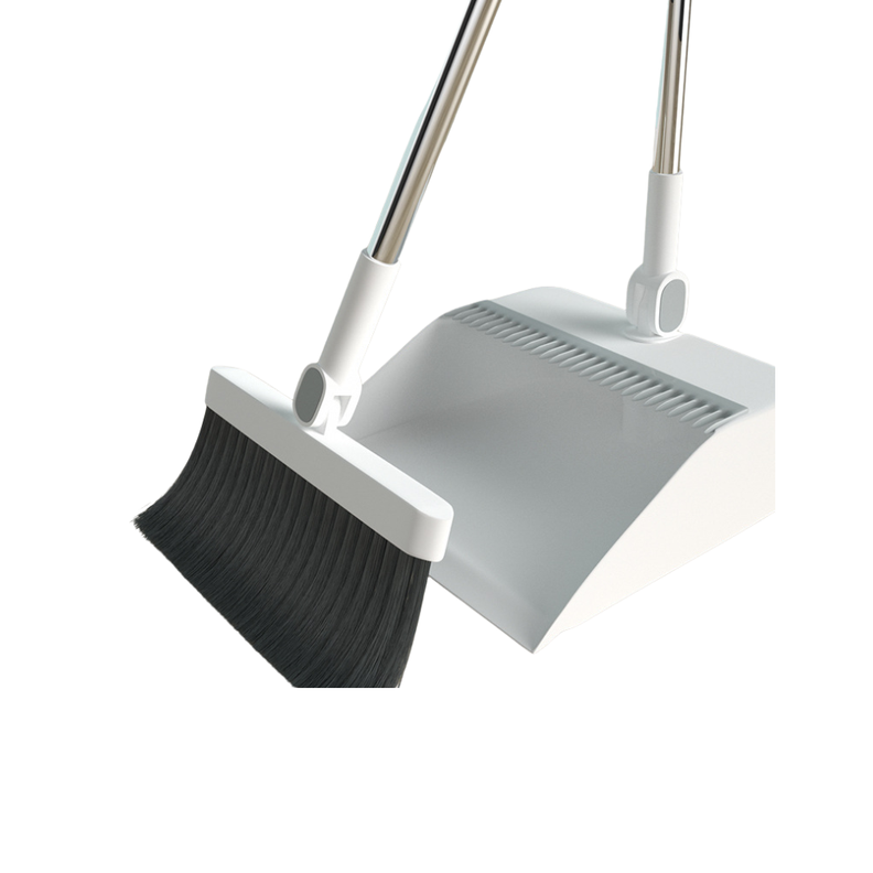 Set Escoba y Pala Con Dientes Plegable Gira 180 Grados-1