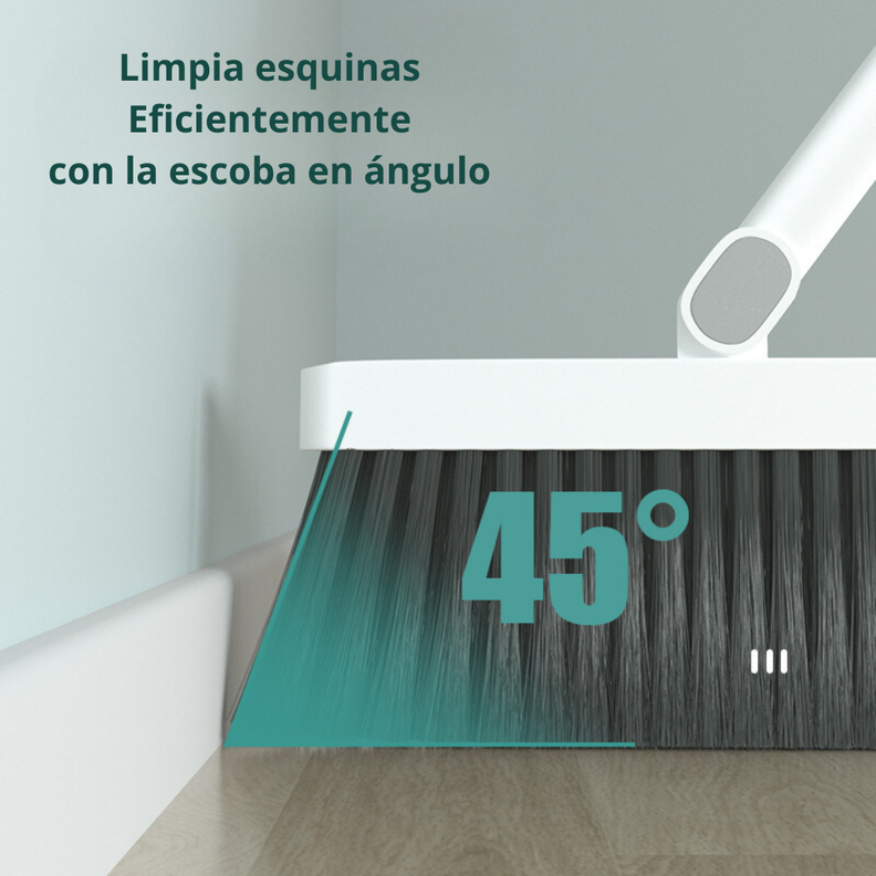 Set Escoba y Pala Con Dientes Plegable Gira 180 Grados-5
