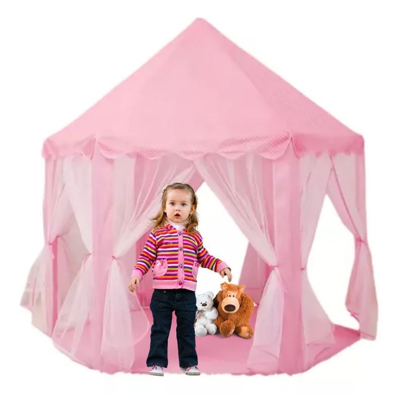 Carpa Castillo Juguete Niños Interior Exterior Hexagonal-0