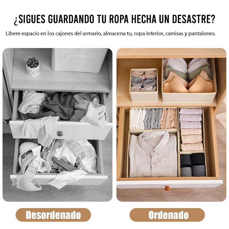 Set de 6 Cajas Plegable Organizador de Ropa-3
